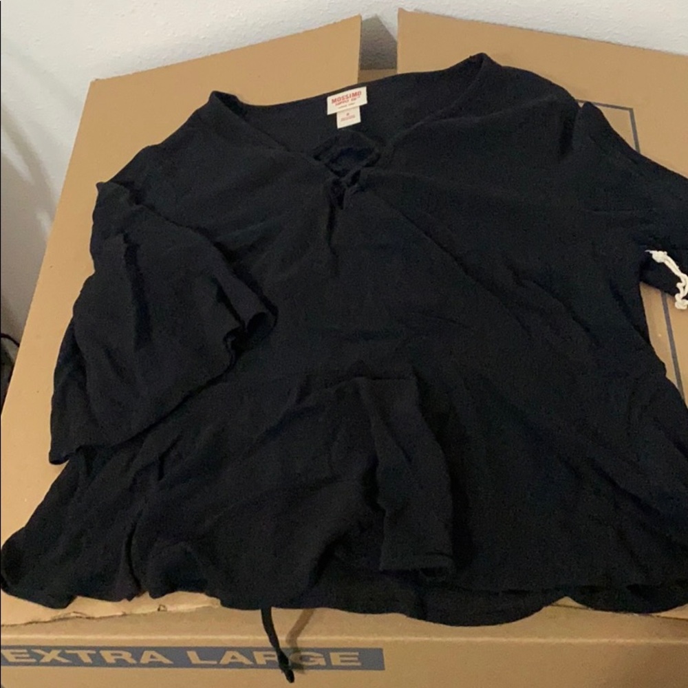 Black peplum blouse